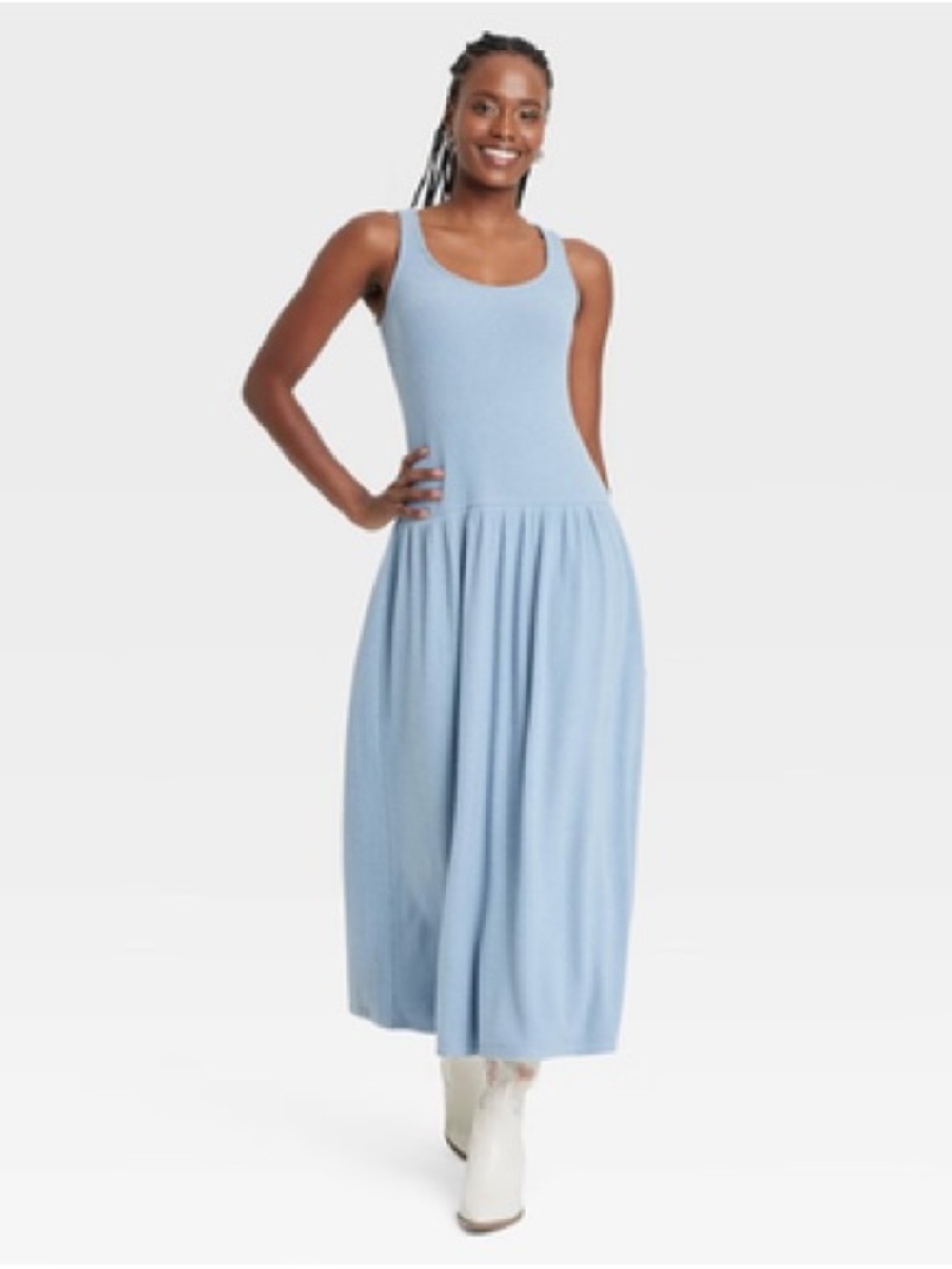 Universal Thread Sky Blue Scoop-Neck Maxi Dress